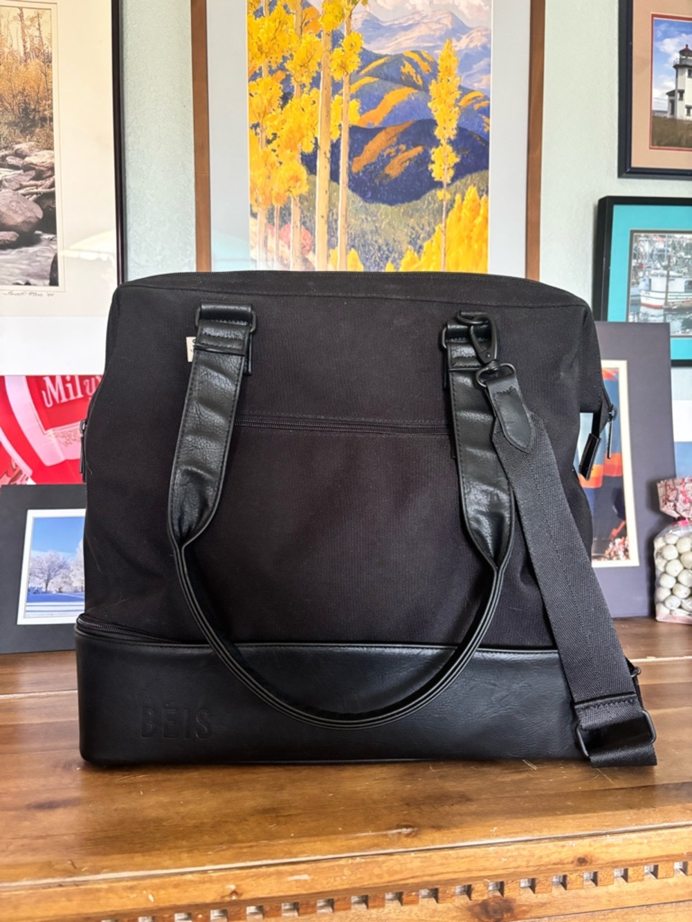 Beis Mini Weekender in Black | Used Once